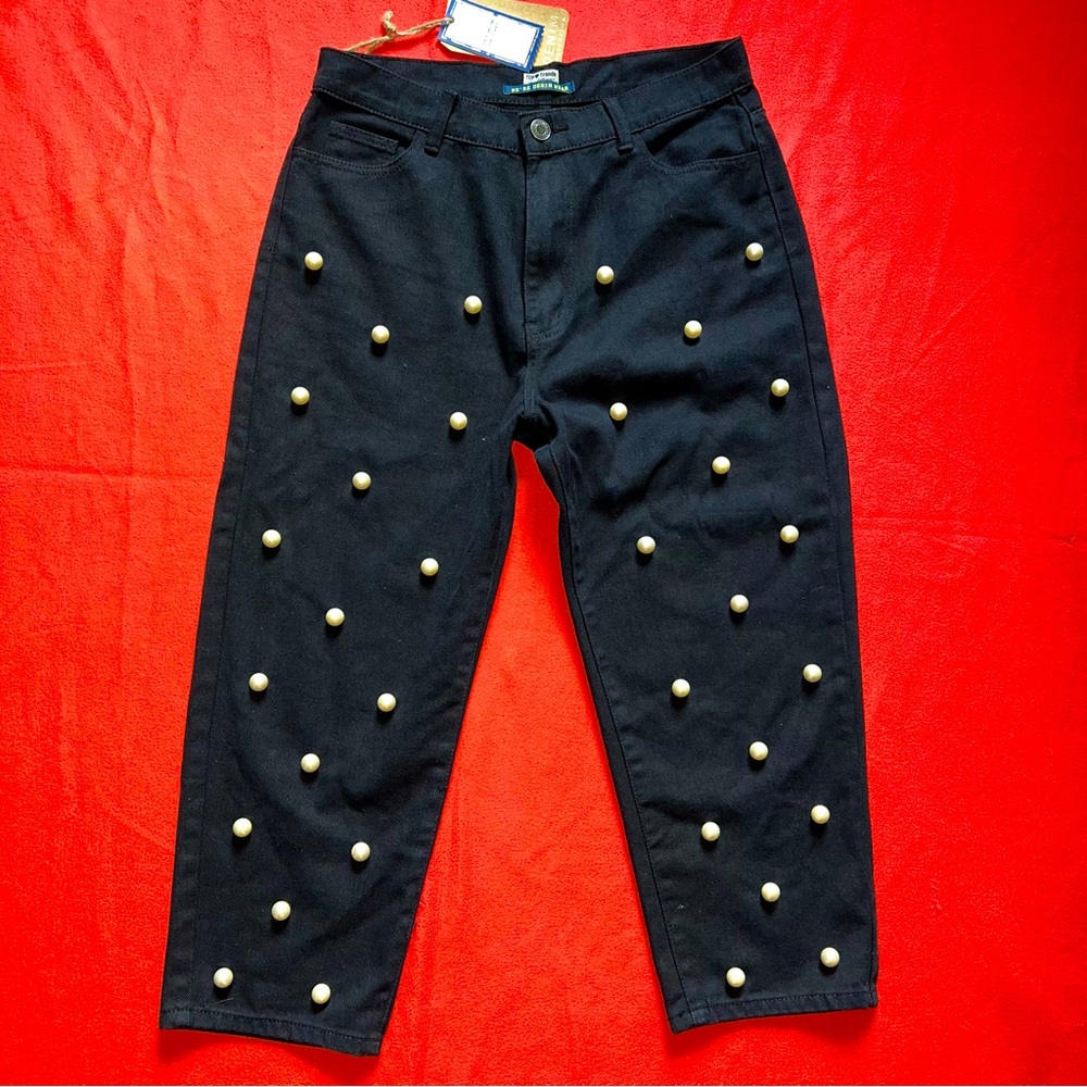 NWT Pearls Beaded Jeans